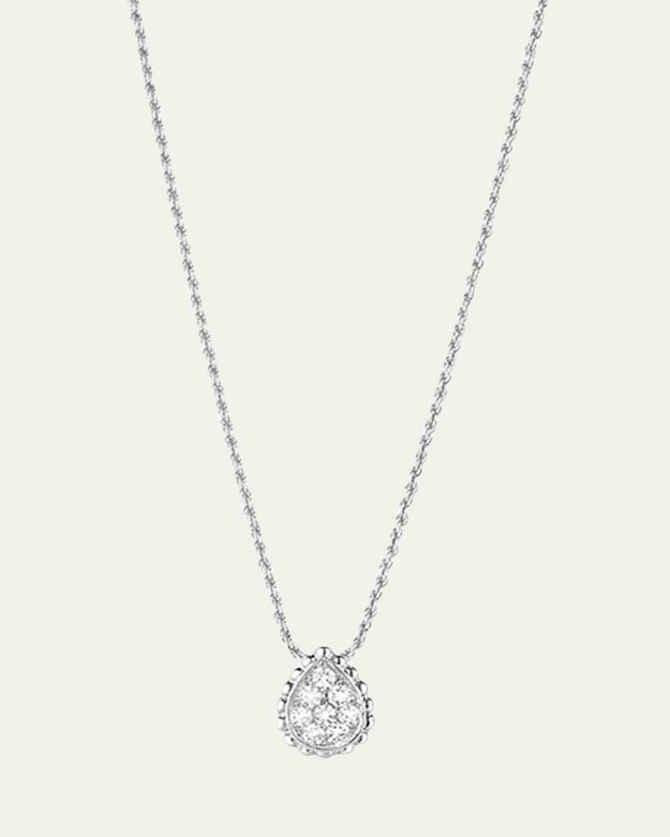 Serpent Boheme Extra Small Diamond Pendant Necklace in White Gold